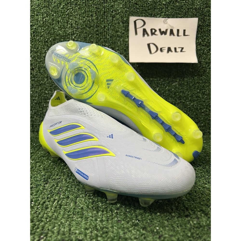 Adidas Predator Elite Laceless AG Soccer Cleats Crystal Sky Men's 10.5 JR7836